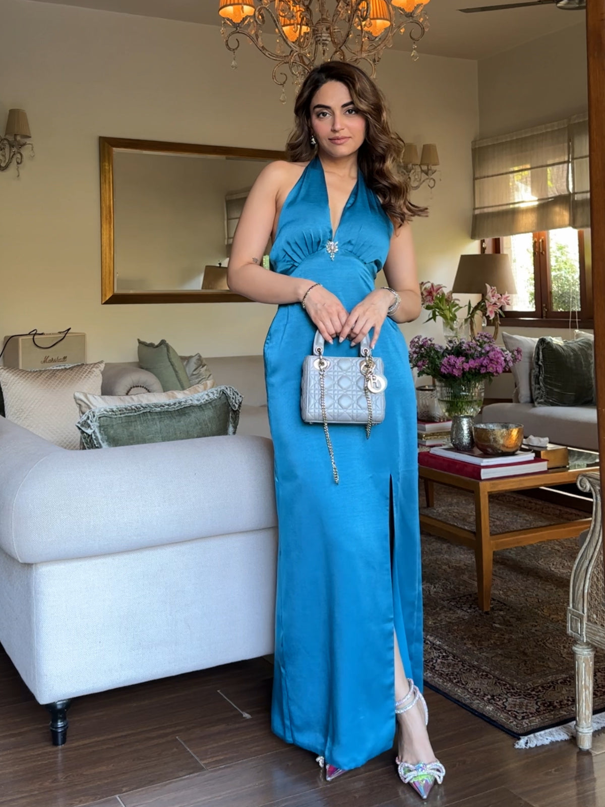 Luminelle Halter Maxi Dress