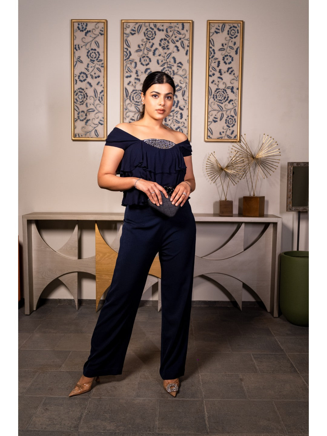 Kritia Jain in Marina Short Sleeve Top