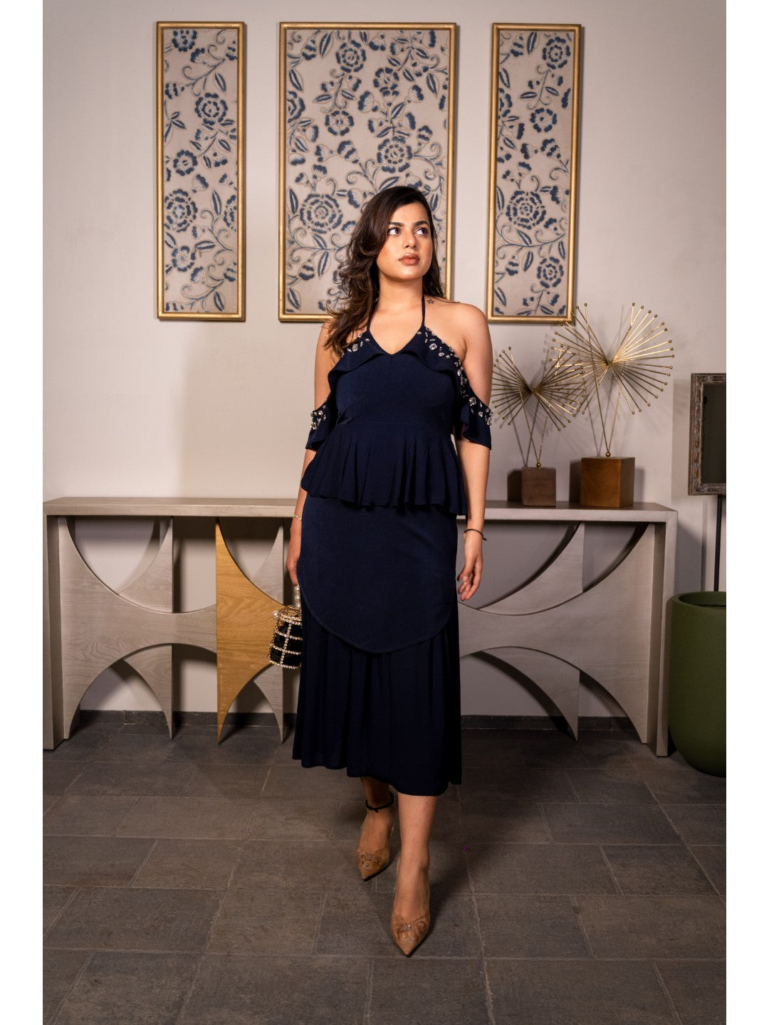 Kritika Jain in Juliana Halter Dress