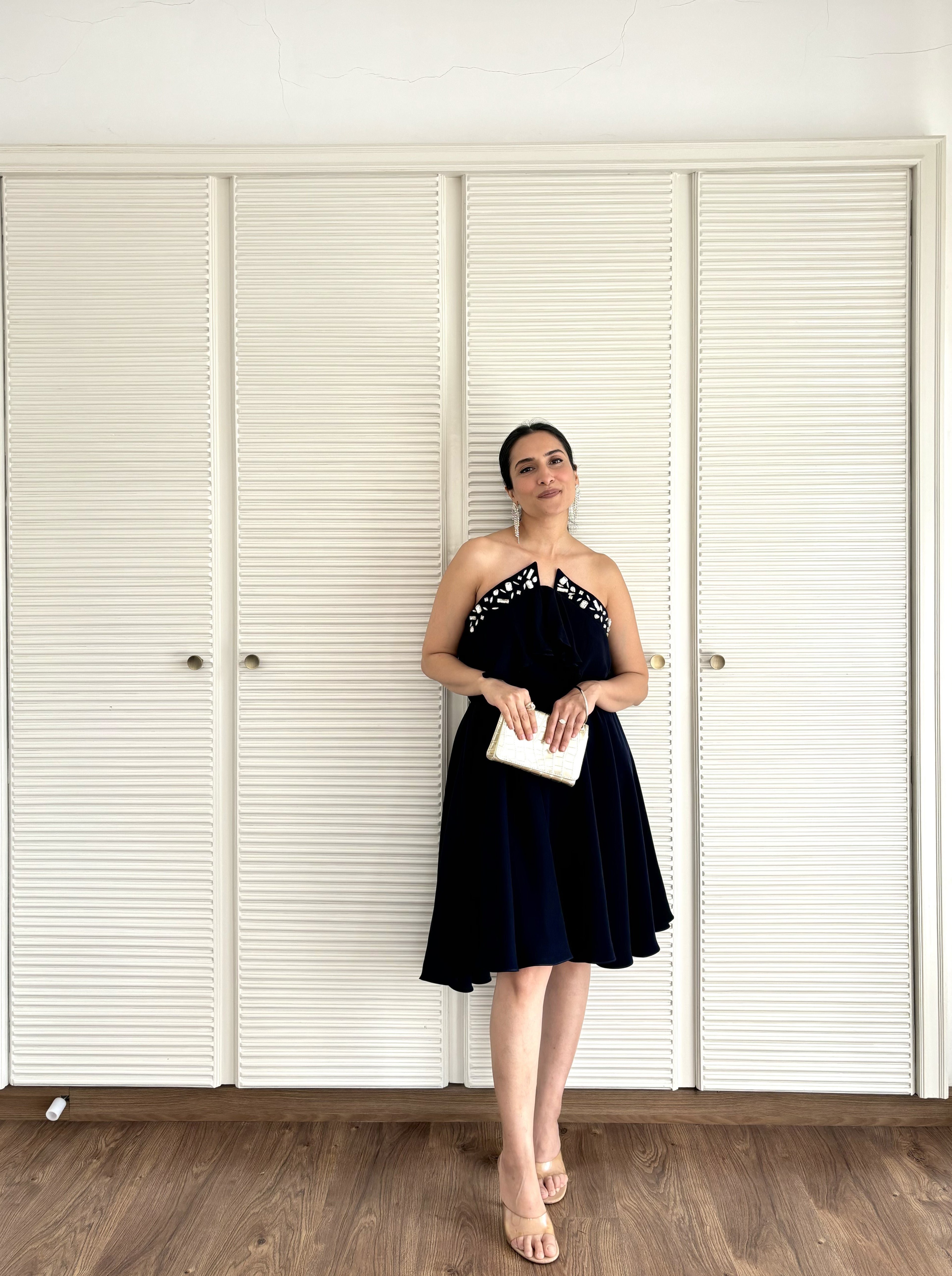 Urmi Daga in Celeste Tube Dress