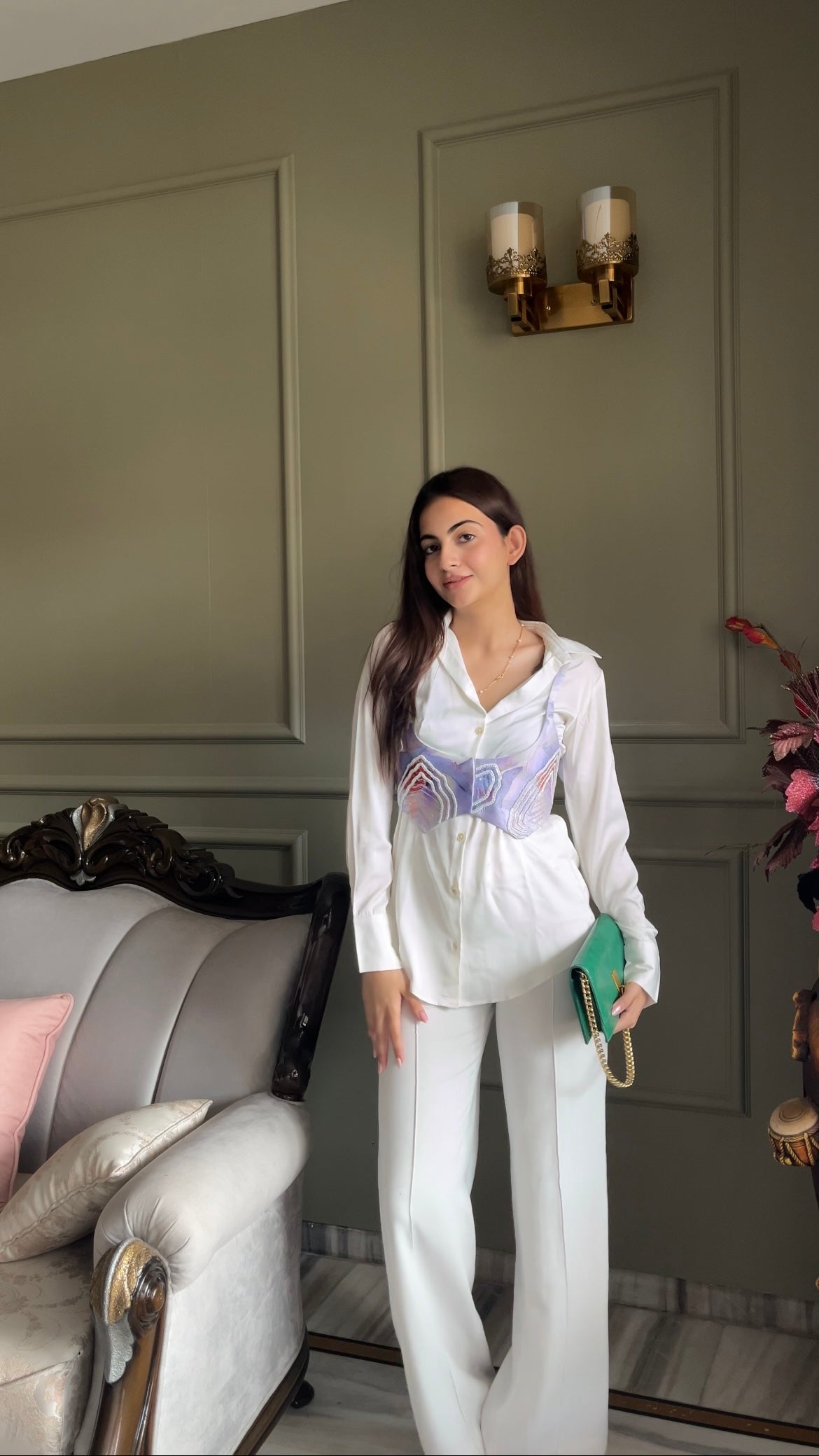 Jannat Khurana in Lavender Saeng Bodice Top
