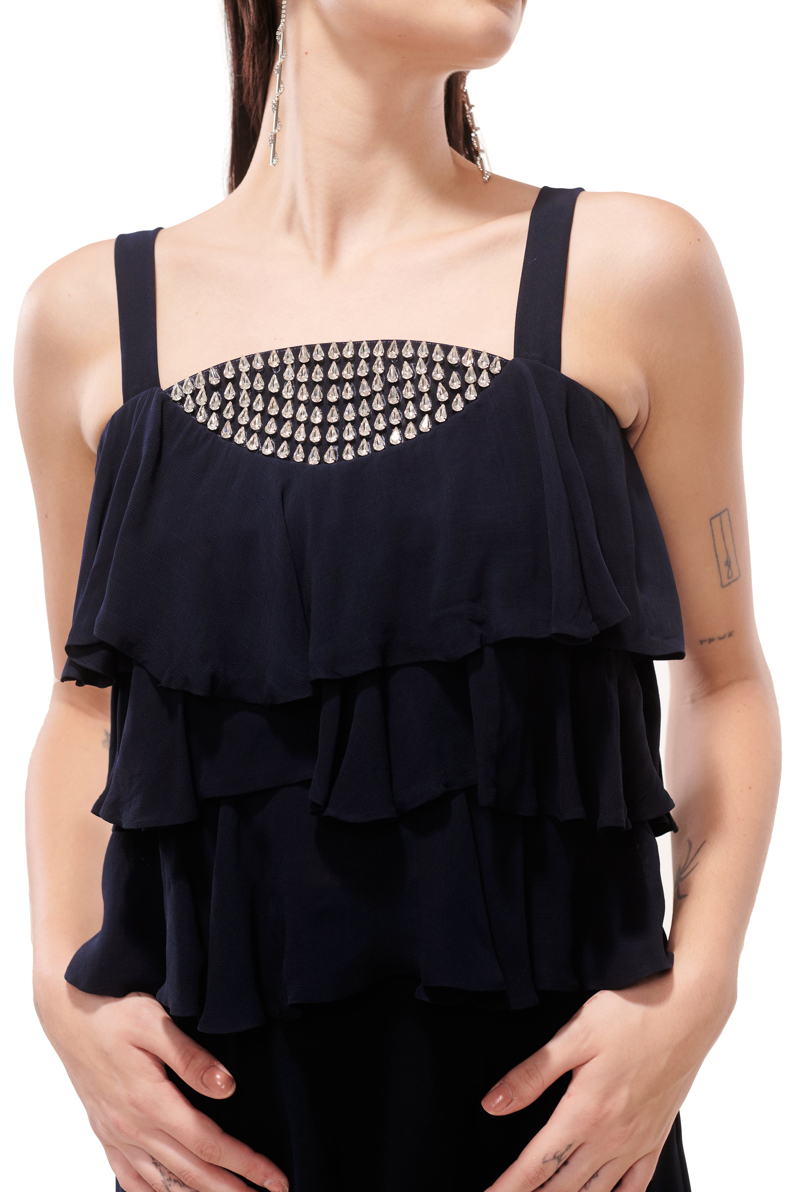 Marina Sleeveless Frill Top