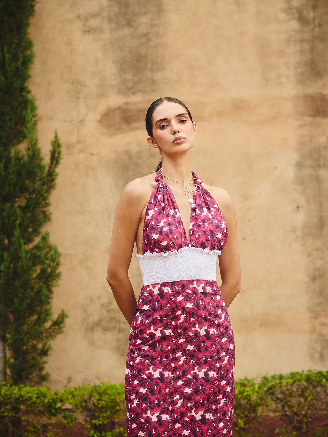 Seren Halter dress -Midi