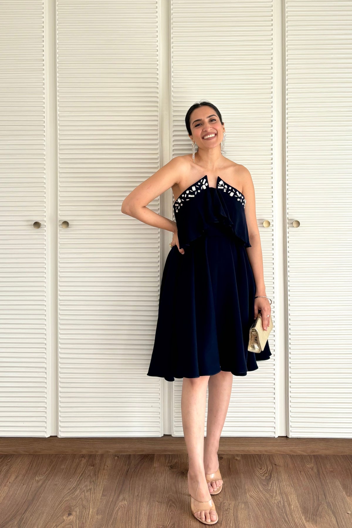 Urmi Daga in Celeste Tube Dress