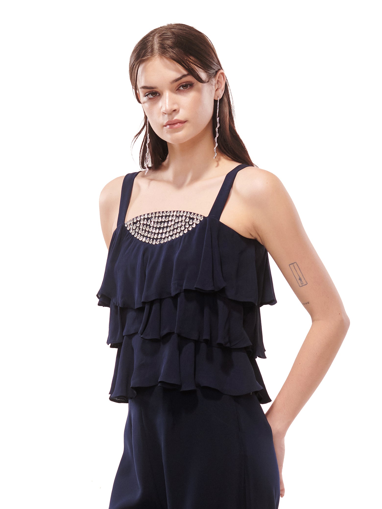 Marina Sleeveless Frill Top