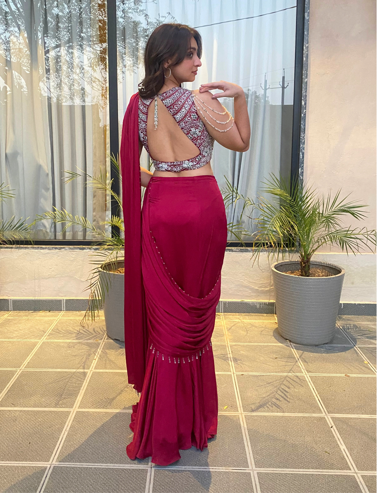 Scarlet Pre-Drape Saree